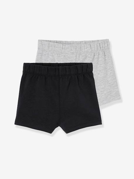 Lot de 2 shorts fille à porter sous robe Eose+Lot noir 