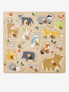Babys gehen in die Kita-Spielzeug-Lernspiele-Baby Steckpuzzle Tiere, Holz FSC®