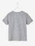 T-shirt de foot garçon motif ballon en relief gris chiné 