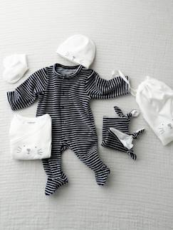 Sommer-Pyjamas-Baby-Set-5-teiliges Baby-Set, Beutel mit Katzenprint