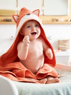 Tiermotiven-Babyartikel-Babytoilette-Set aus Badetuch und Waschhandschuh ,,Fuchs"