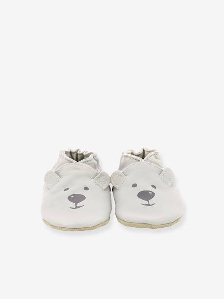 Baby Krabbelschuhe SWEETY BEAR ROBEEZ, Hausschuhe hellgrau 