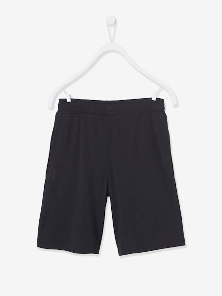 Short de sport garçon Numéro 10 en matière technique MARINE+noir 