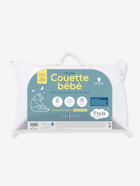 Ma P'tite couette bébé-enfant anti-acariens 75 x 120 cm MON P'TIT LIT blanc 