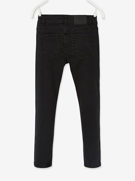 Mädchen Slim-Fit-Jeans „waterless“, Hüftweite COMFORT SCHWARZ 