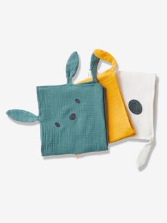 Green Rabbit-3er-Pack Wickeltücher mit Tiermotiven