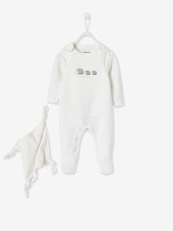 Sommer-Pyjamas-Baby-Bio-Kollektion: Baby Strampler, Body & Schmusetuch