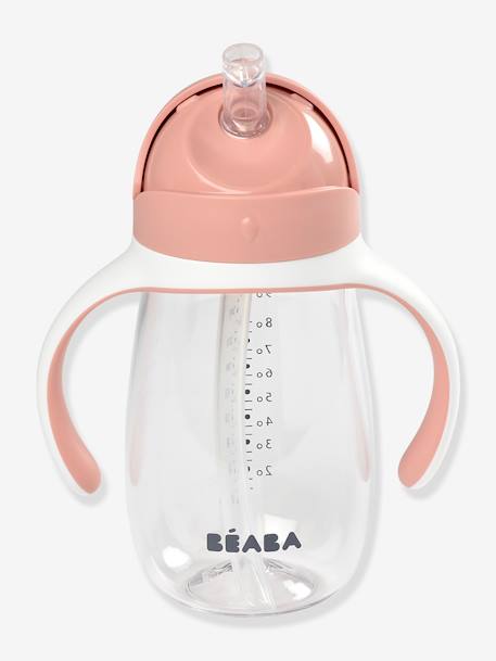 Baby Trinklernbecher mit Trinkhalm BEABA®, 300 ml ROSA+salbeigrün 