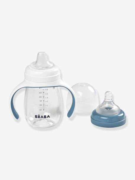2-in-1 Baby Trinklernbecher BEABA®, 210 ml BLAU+graugrün+ROSA 