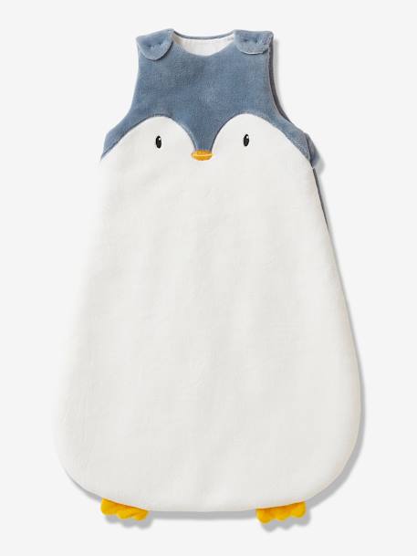 Baby Schlafsack ,,Pinguin', Ärmel abnehmbar ecru/grau 