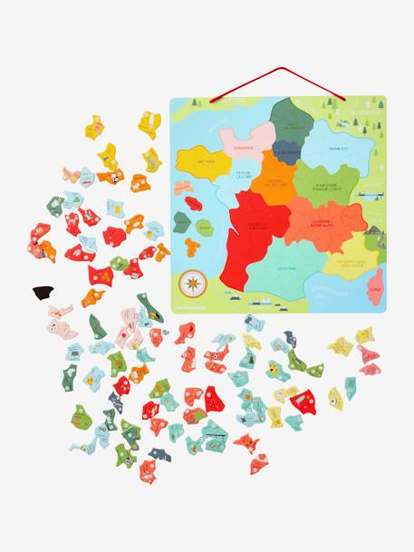 Puzzle de la France magnétique - multicolore, Jouet