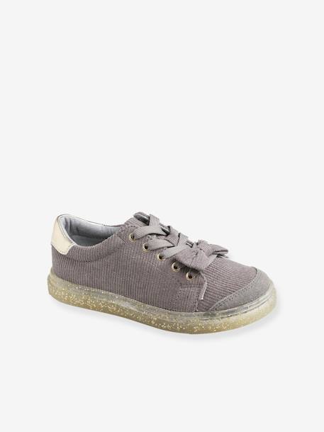 Mädchen Sneakers mit Glitzer-Sohle GRAU 