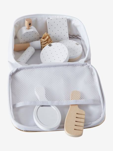 Trousse à maquillage en bois FSC® blanc 