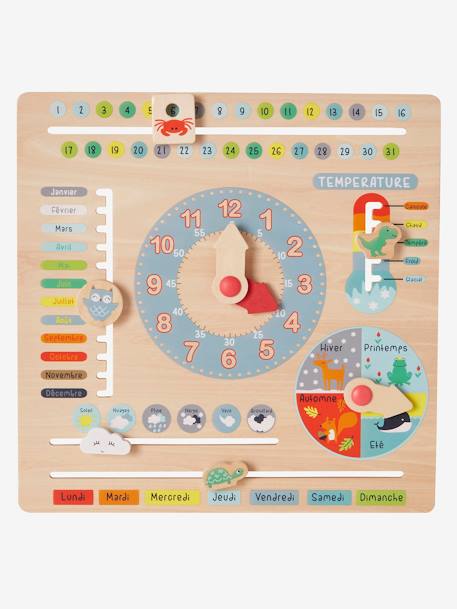 Calendrier en bois FSC® multicolore 