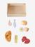 Panier d'aliments en bois FSC® multicolore 