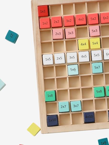 Multiplikationsspiel aus Holz mehrfarbig 