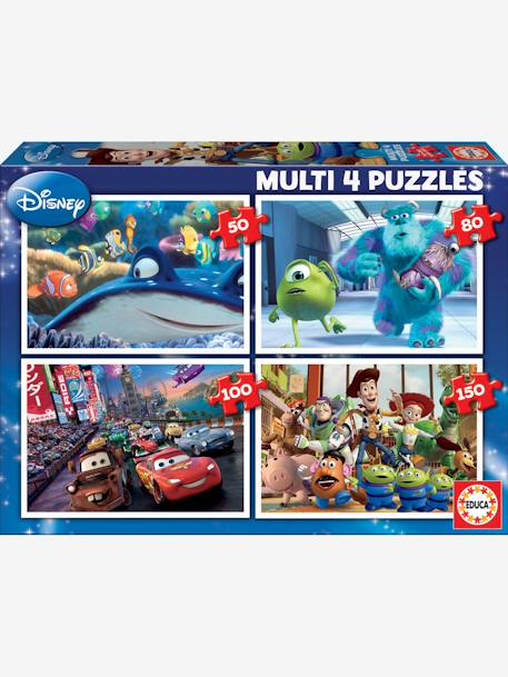 4er-Set Disney-Pixar®-Puzzles in unterschiedlichen Schwierigkeitsgraden BUNT 