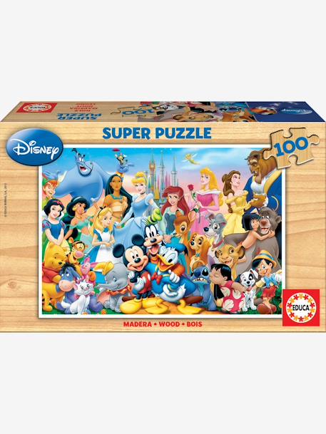 Puzzle bois 100 pièces Le monde merveilleux de Disney® EDUCA BLEU 