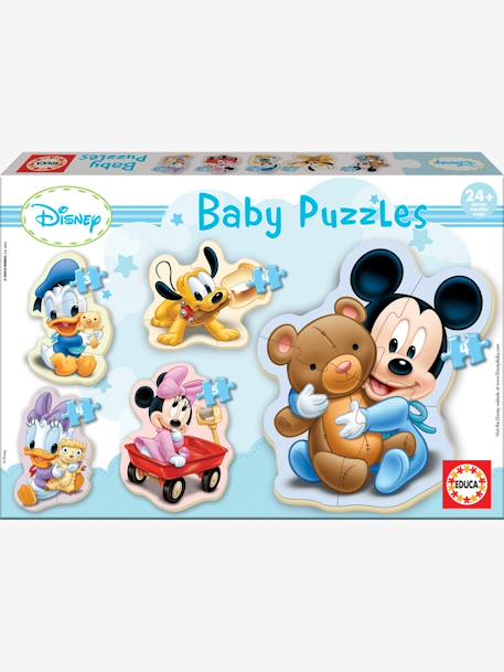 Lot de 5 puzzles progressifs 3 à 5 pièces Disney® Mickey EDUCA BLEU 