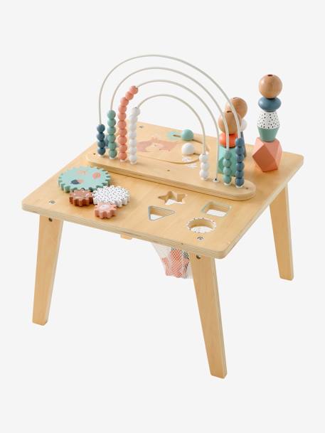 Table d'activités Arc-en-ciel en bois FSC® multicolore 