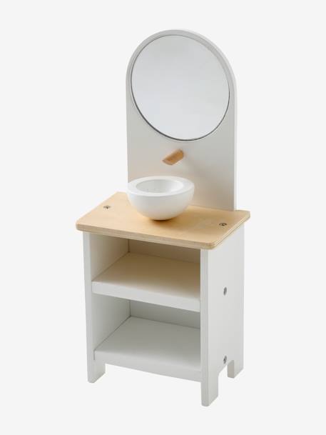 Mobilier de salle de bain pour poupée mannequin en bois FSC® blanc 