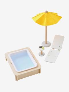 Spielzeug-Gartenmöbel & Pool für Modepuppen