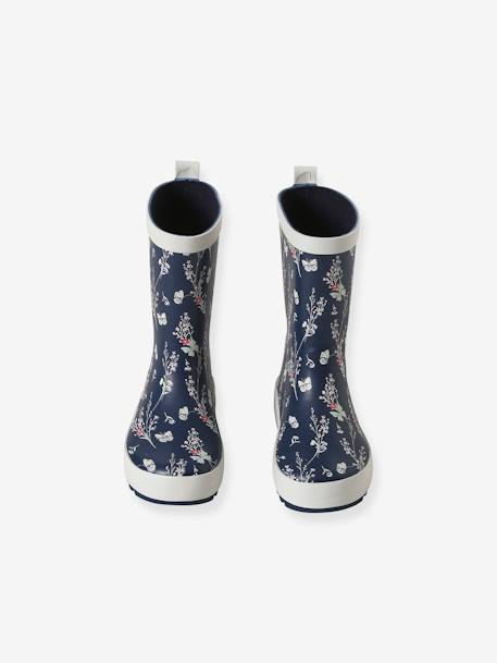 Bottes de pluie fille en caoutchouc marine 