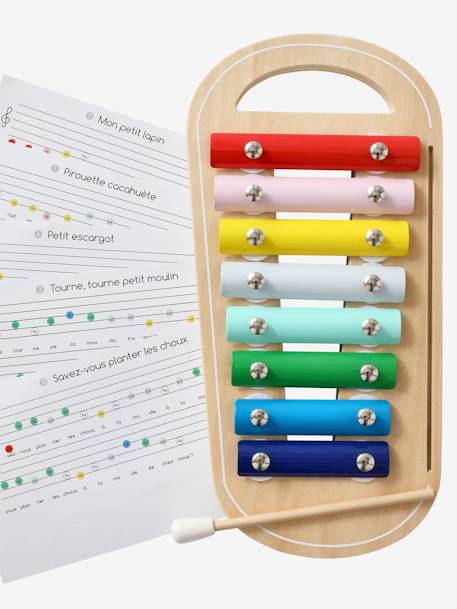 Xylophone avec partitions multicolore 