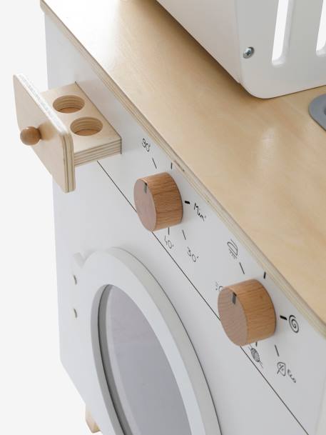 Machine à laver et à repasser en bois FSC® blanc 