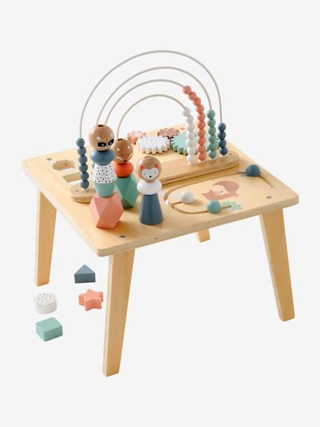 Table d'activités Arc-en-ciel en bois FSC® multicolore 