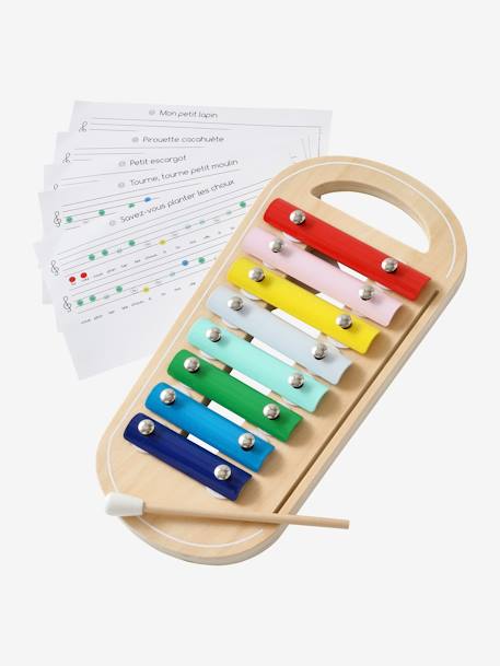 Xylophone avec partitions multicolore 