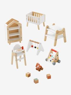 Spielzeug-Babypuppen und Puppen-Mannequinpuppe und Zubehör-Puppenhaus Kinderzimmer ,,Amis des petits" FSC®