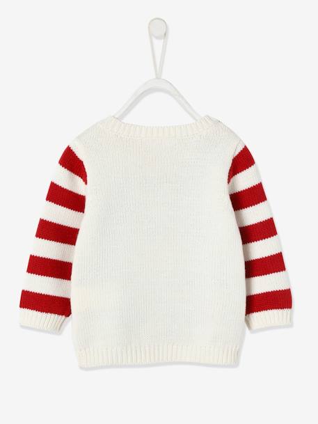 Pull de Noël bébé mixte bonhomme pain d'épices ivoire 