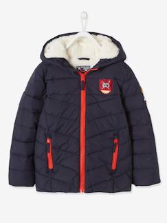 Vêtements de Ski Enfants-Garçon-Manteau, veste-Doudoune de ski à capuche garçon doublée sherpa
