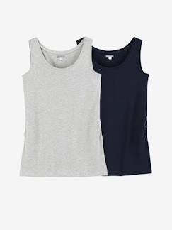 Vêtements de grossesse-Lot de 2 débardeurs grossesse et allaitement