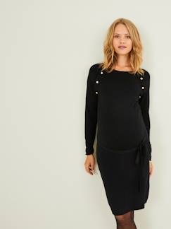 Strickkleidung-Umstandsmode-Kleid-Pulloverkleid während und nach der Schwangerschaft