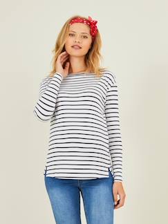 Umstandsmode-T-Shirt, Top-Shirt mit verdeckten Stillöffnungen, Schwangerschaft und Stillzeit