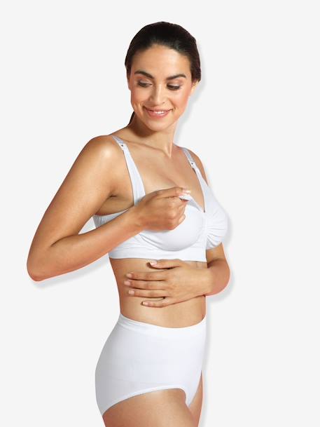 Soutien-gorge grossesse et allaitement sans coutures Carri-gel® CARRIWELL Blanc+noir 