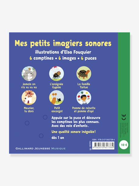 Französischsprachiges Soundbuch „Mes comptines vol. 1“ GALLIMARD JEUNESSE weiß 
