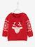 Pull de Noël bébé mixte motif renne rouge brique 