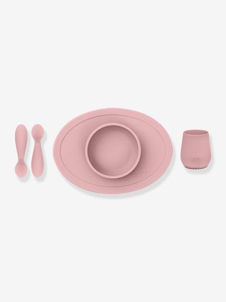 Coffret-repas 4 pièces EZPZ First food set en silicone bleu+rose 