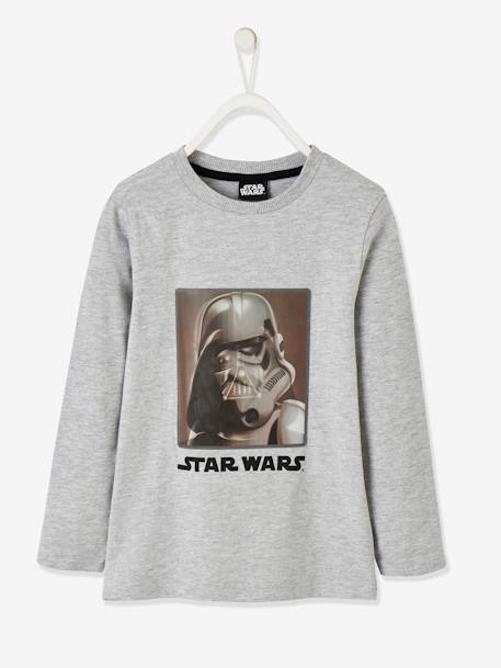 T-shirt Star Wars® garçon motif hologramme gris clair chiné 