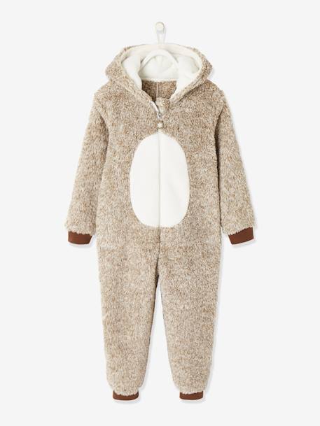 Jungen Plüsch-Overall, Rentier BEIGE 