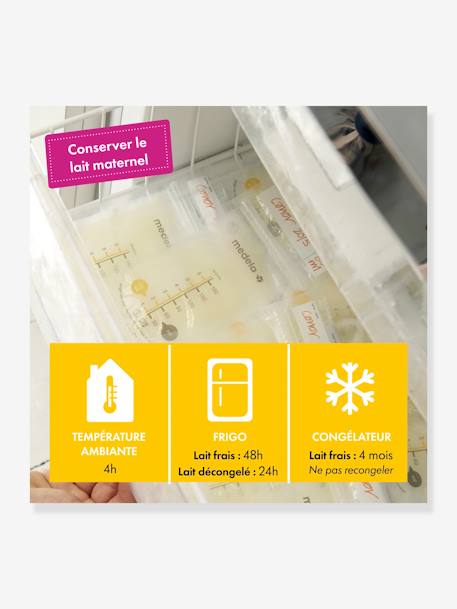 25er-Pack Muttermilchbeutel PUMP & SAFE MEDELA transparent 