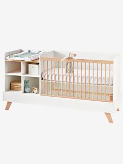 Ein Nest für die 0 bis 3-jährigen-Zimmer und Aufbewahrung-Zimmer-Kinderbett, Babybett-Mitwachsendes Bett-4-in-1-Kombibett ,,Combinid" für Babies und Kinder