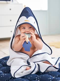 Coffrets bébé-Coffret cape de bain + gant Pingouin