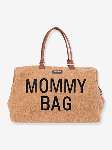 Grosse Wickeltasche „Mommy bag“, Teddyfleece CHILDHOME BEIGE+wollweiß 