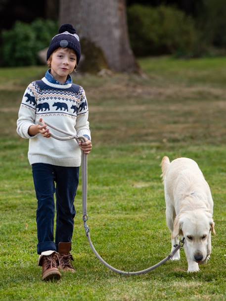 Jungen Cordhose, Slim-Fit CAMEL+TINTENBLAU 