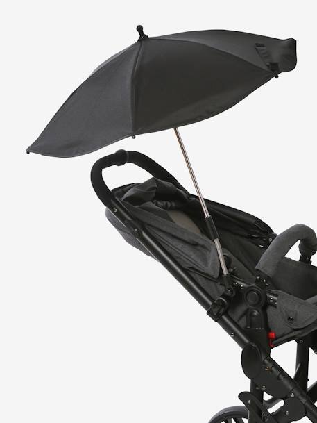 Universal-Sonnenschirm für Kinderwagen GRAU+SCHWARZ 