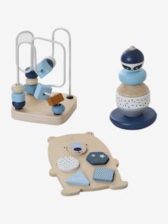 -3-teiliges Baby Spielzeug-Set, Motorikspiele Holz FSC®, essentials